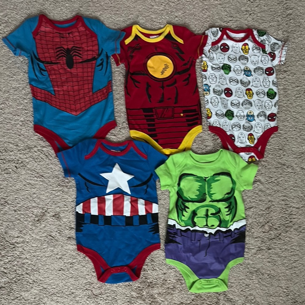 Superhero Baby Onesies Set